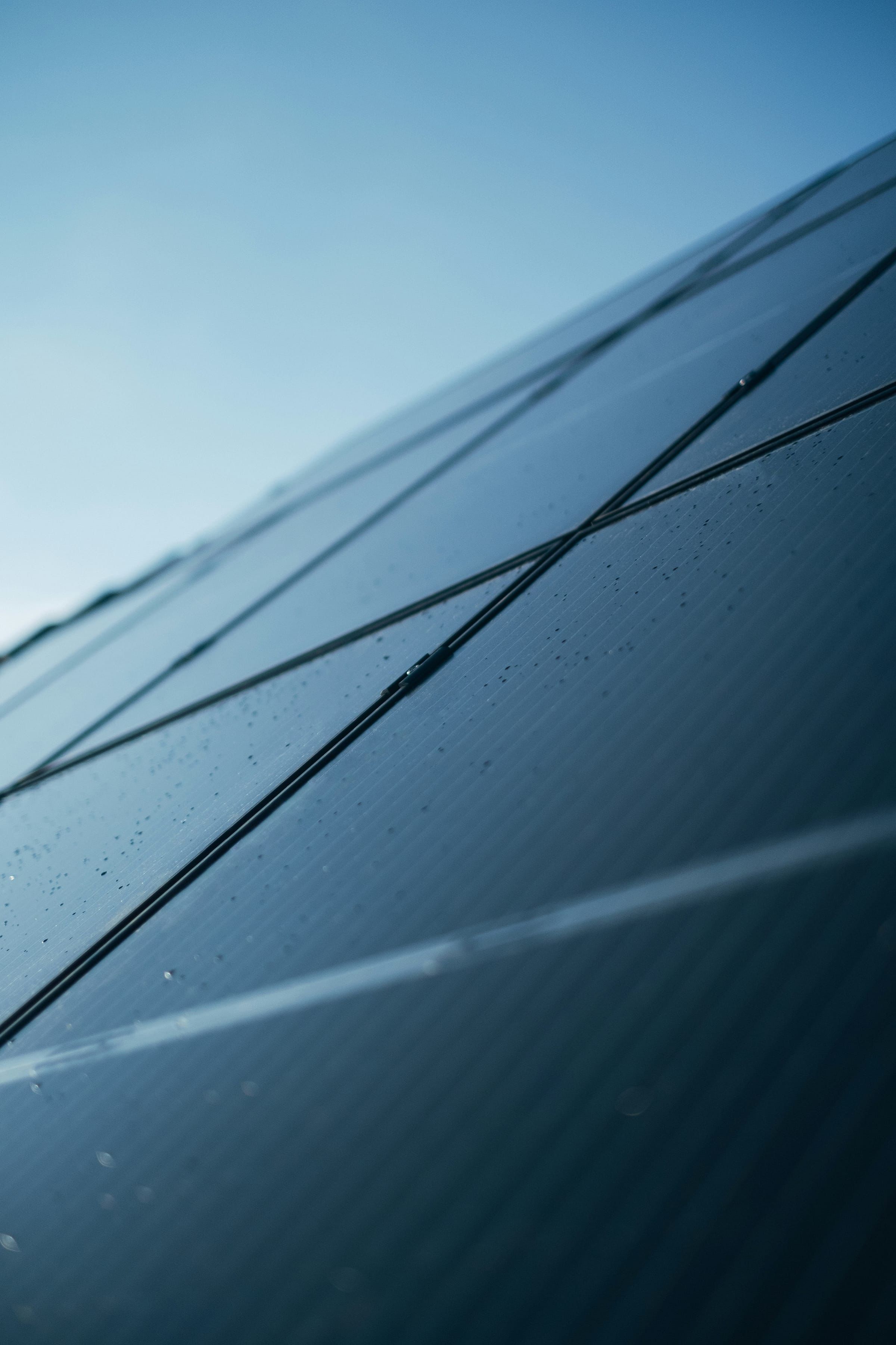 Solaranlage bei Sonnenuntergang